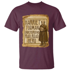 Underground Railroad Hero Harriet Tubman T Shirt Feminist History Gift TS12 Maroon Print Your Wear
