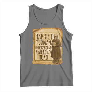 Underground Railroad Hero Harriet Tubman Tank Top Feminist History Gift TS12 Black Heather Print Your Wear