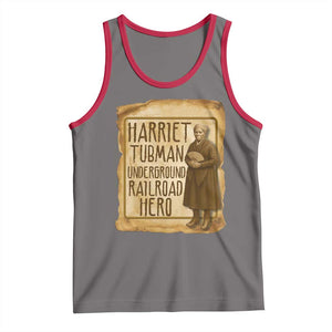 Underground Railroad Hero Harriet Tubman Tank Top Feminist History Gift TS12 Deep Heather Red Print Your Wear