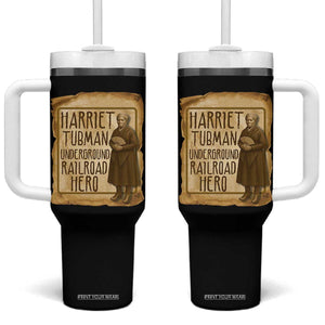 Underground Railroad Hero Harriet Tubman Tumbler With Handle Feminist History Gift TS12 One Size: 40 oz Black Print Your Wear