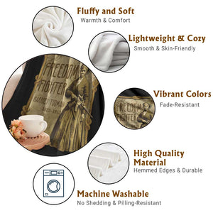 Harriet Tubman Freedom Fighter Throw Blanket Feminist History Gift TS12 Print Your Wear