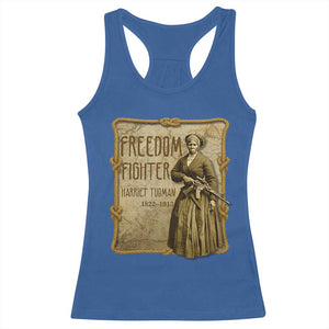 Harriet Tubman Freedom Fighter Racerback Tank Top Feminist History Gift TS12 Royal Blue Print Your Wear
