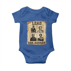 Vintage Harriet Tubman Poster Baby Onesie Lead Like Harriet TS12 Royal Blue Print Your Wear