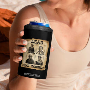 Vintage Harriet Tubman Poster 4 in 1 Can Cooler Tumbler Lead Like Harriet TS12 Print Your Wear