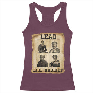 Vintage Harriet Tubman Poster Racerback Tank Top Lead Like Harriet TS12 Maroon Print Your Wear