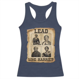 Vintage Harriet Tubman Poster Racerback Tank Top Lead Like Harriet TS12 Navy Print Your Wear