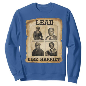 Vintage Harriet Tubman Poster Sweatshirt Lead Like Harriet TS12 Royal Blue Print Your Wear