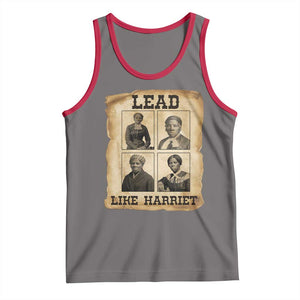Vintage Harriet Tubman Poster Tank Top Lead Like Harriet TS12 Deep Heather Red Print Your Wear