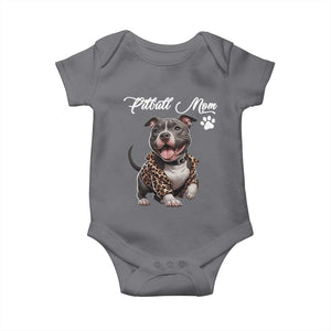 Pitbull Mom Baby Onesie Cute Pitbull Puppy Dog Lovers TS12 Charcoal Print Your Wear