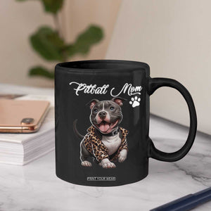 Pitbull Mom Coffee Mug Cute Pitbull Puppy Dog Lovers TS12 Print Your Wear