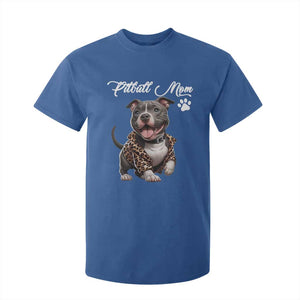 Pitbull Mom T Shirt For Kid Cute Pitbull Puppy Dog Lovers TS12 Royal Blue Print Your Wear