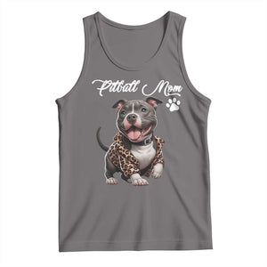 Pitbull Mom Tank Top Cute Pitbull Puppy Dog Lovers TS12 Deep Heather Print Your Wear
