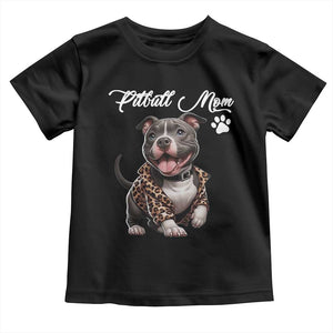 Pitbull Mom Toddler T Shirt Cute Pitbull Puppy Dog Lovers TS12 Black Print Your Wear