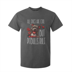 Pitbull Lover T Shirt For Kid All Dogs Are Cool But Pitbulls Rule TS12 Dark Heather Print Your Wear