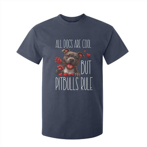 Pitbull Lover T Shirt For Kid All Dogs Are Cool But Pitbulls Rule TS12 Navy Print Your Wear