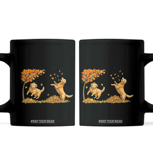 Funny Hello Fall Thanksgiving Golden Retriever Coffee Mug TS12 White Print Your Wear