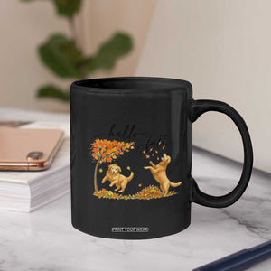 Funny Hello Fall Thanksgiving Golden Retriever Coffee Mug TS12 Print Your Wear