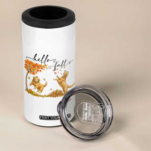 Funny Hello Fall Thanksgiving Golden Retriever 4 in 1 Can Cooler Tumbler TS12 Print Your Wear