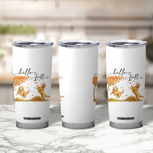 Funny Hello Fall Thanksgiving Golden Retriever Tumbler Cup TS12 Print Your Wear