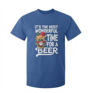 Funny Christmas Drinking T Shirt For Kid It is The Most Wonderful Time For A Beer TS12 Royal Blue Print Your Wear