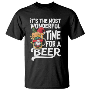 Funny Christmas Drinking T Shirt It is The Most Wonderful Time For A Beer TS12 Black Print Your Wear