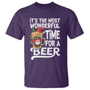 Funny Christmas Drinking T Shirt It is The Most Wonderful Time For A Beer TS12 Purple Print Your Wear