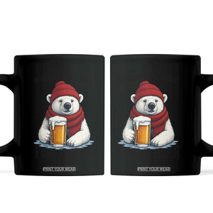 It is The Most Wonderful Time For A Beer Coffee Mug Funny Polar Bear Drinking Beer TS12 White Print Your Wear