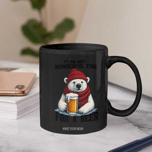 It is The Most Wonderful Time For A Beer Coffee Mug Funny Polar Bear Drinking Beer TS12 Print Your Wear