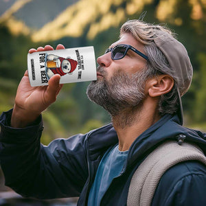 It is The Most Wonderful Time For A Beer 4 in 1 Can Cooler Tumbler Funny Polar Bear Drinking Beer TS12 Print Your Wear