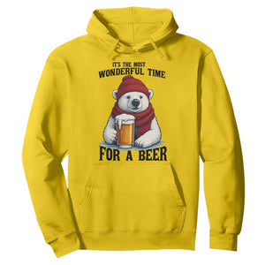 It is The Most Wonderful Time For A Beer Hoodie Funny Polar Bear Drinking Beer TS12 Daisy Print Your Wear
