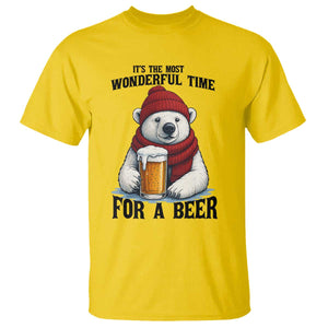 It is The Most Wonderful Time For A Beer T Shirt Funny Polar Bear Drinking Beer TS12 Daisy Print Your Wear