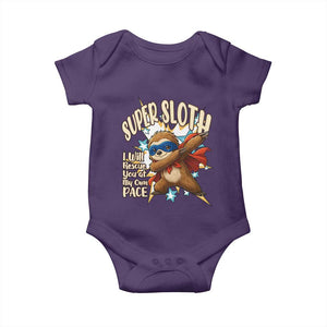 Super Sloth I Will Rescue You Baby Onesie Funny Sloth Lover Gift TS12 Purple Print Your Wear