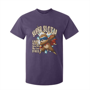Super Sloth I Will Rescue You T Shirt For Kid Funny Sloth Lover Gift TS12 Purple Print Your Wear