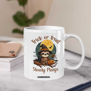 Funny Halloween Sloth Coffee Mug Trick Or Treat Slowly Please TS12 Print Your Wear
