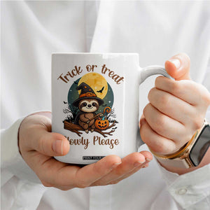 Funny Halloween Sloth Coffee Mug Trick Or Treat Slowly Please TS12 Print Your Wear