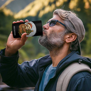 Funny Xmas 4 in 1 Can Cooler Tumbler Slothin Around The Christmas Tree TS12 Print Your Wear