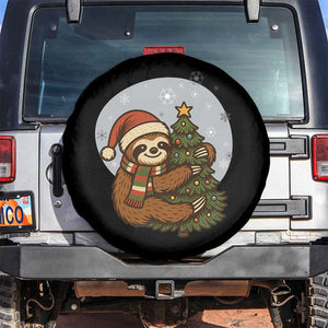 Funny Xmas Spare Tire Cover Slothin Around The Christmas Tree TS12 No hole Black Print Your Wear