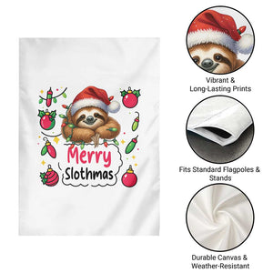 Funny Christmas Sloth Garden Flag Merry Slothmas TS12 Print Your Wear