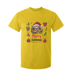 Funny Christmas Sloth T Shirt For Kid Merry Slothmas TS12 Daisy Print Your Wear