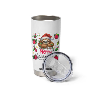 Funny Christmas Sloth Tumbler Cup Merry Slothmas TS12 Print Your Wear