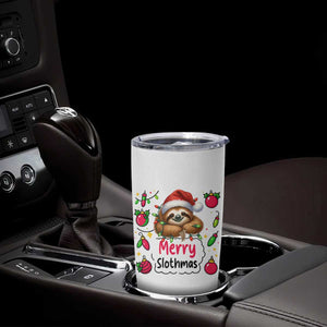 Funny Christmas Sloth Tumbler Cup Merry Slothmas TS12 Print Your Wear