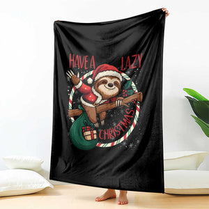 Have A Lazy Christmas Throw Blanket Cute Xmas Sloth TS12 Print Your Wear