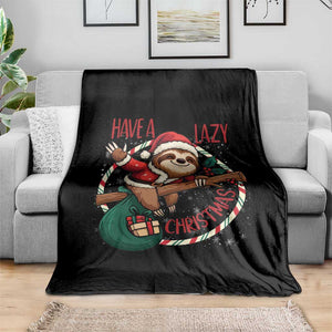 Have A Lazy Christmas Throw Blanket Cute Xmas Sloth TS12 Print Your Wear
