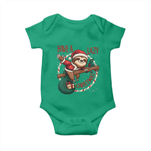 Have A Lazy Christmas Baby Onesie Cute Xmas Sloth TS12 Irish Green Print Your Wear