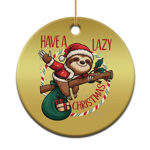 Have A Lazy Xmas Christmas Ornament Cute Xmas Sloth TS12 Print Your Wear