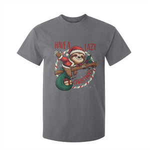 Have A Lazy Christmas T Shirt For Kid Cute Xmas Sloth TS12 Charcoal Print Your Wear
