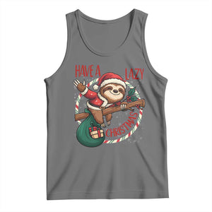 Have A Lazy Christmas Tank Top Cute Xmas Sloth TS12 Black Heather Print Your Wear