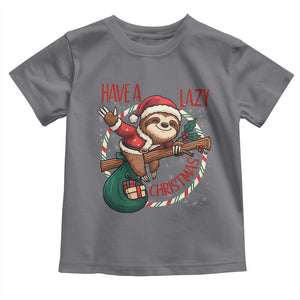 Have A Lazy Christmas Toddler T Shirt Cute Xmas Sloth TS12 Charcoal Print Your Wear