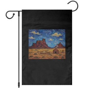 Starry Night Desert Monument Valley Garden Flag Hogan Home Oil Painting Graphic
