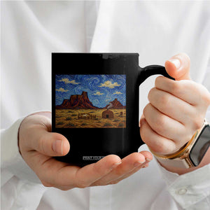 Starry Night Desert Monument Valley Coffee Mug Hogan Home Oil Painting Graphic